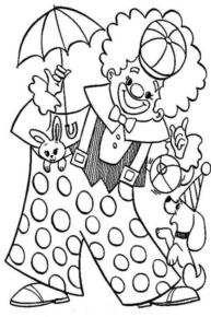 Disegno di clown da stampare e colorare 27
