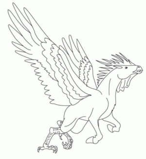 Disegno di cavallo alato da stampare e colorare 14
