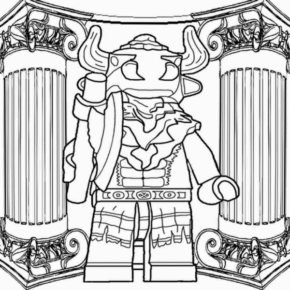 Disegno di LEGO Barbarian da stampare e colorare