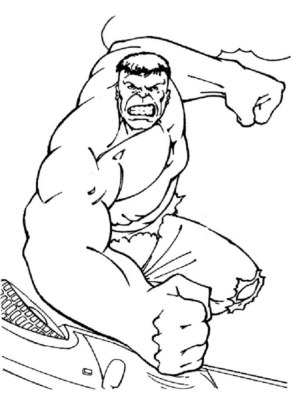 Disegno di Hulk da stampare e colorare 104