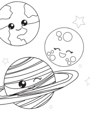 Disegno di pianeta da stampare e colorare 26