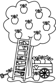 Disegno di mela da stampare e colorare 6
