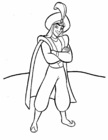 Disegno di Aladdin da stampare e colorare 114