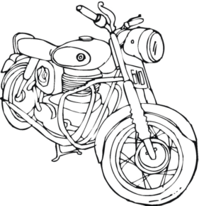 Disegno di moto da stampare e colorare 49
