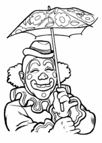 Disegno di clown da stampare e colorare 37
