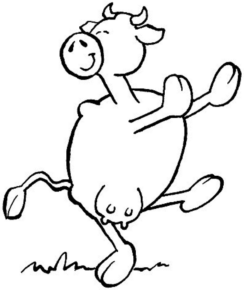 Disegno di mucca da stampare e colorare 8