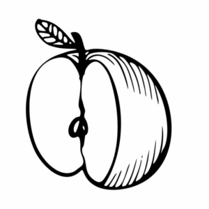 Disegno di mela da stampare e colorare 76