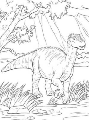 Disegno di Brachiosauro da stampare e colorare 1