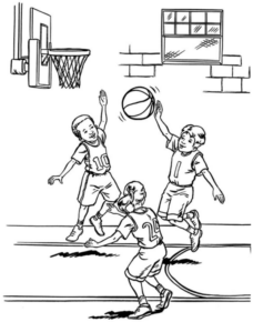 Disegno di basket da stampare e colorare 52