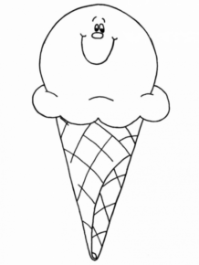 Disegno di gelato da stampare e colorare 7