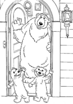 Disegni di Luna e l’Orso nella Casa Blu da colorare