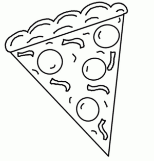 Disegno di pizza da stampare e colorare 2