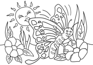 Disegno di farfalla da stampare e colorare 170