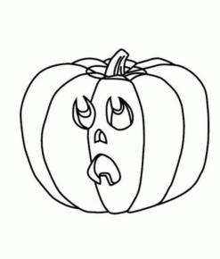 Disegno di zucca di Halloween da stampare e colorare 163