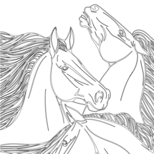 Disegno di cavallo da stampare e colorare 114