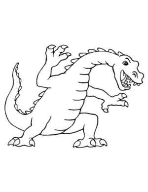 Disegno di dragone da stampare e colorare 84