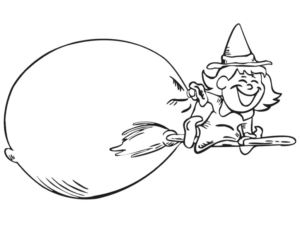 Disegno di Befana da stampare e colorare 7