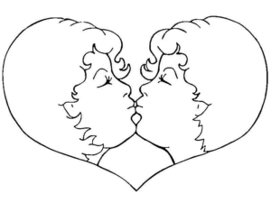 Disegno di San Valentino da stampare e colorare 82
