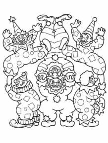 Disegno di clown da stampare e colorare 40