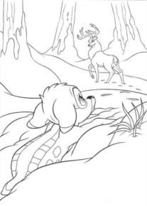 Disegno di Bambi da stampare e colorare 36