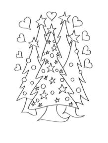 Disegno di albero di Natale da stampare e colorare 155 Disegno di albero di Natale da stampare e colorare 155