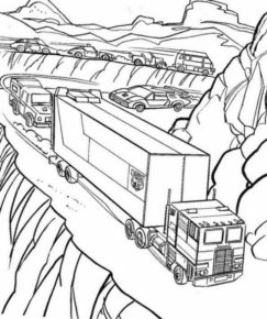Disegno di mezzo da lavoro da stampare e colorare 5
