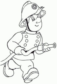 Disegno di pompiere da stampare e colorare 23