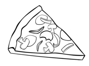 Disegno di pizza da stampare e colorare 14