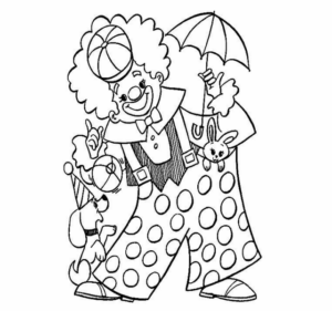 Disegno di clown da stampare e colorare 69