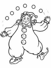 Disegno di clown da stampare e colorare 9