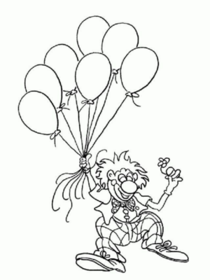 Disegno di clown da stampare e colorare 42