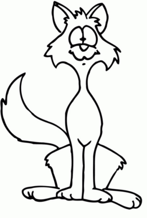 Disegno di volpe da stampare e colorare 16