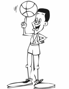 Disegno di basket da stampare e colorare 8