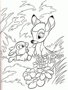 Disegno di Bambi da stampare e colorare 77
