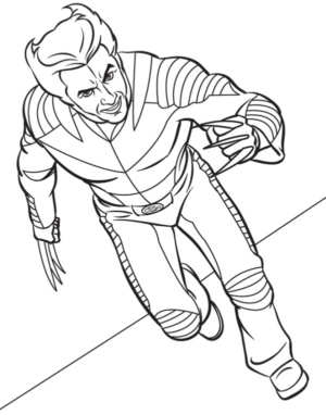Disegno di Wolverine da stampare e colorare 2