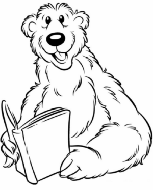Disegno di Luna e l’orso nella casa blu da stampare e colorare 3