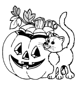 Disegno di zucca di Halloween da stampare e colorare 73