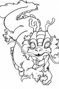 Disegno di dragone da stampare e colorare 42