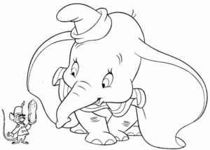 Disegno di Dumbo da stampare e colorare 12