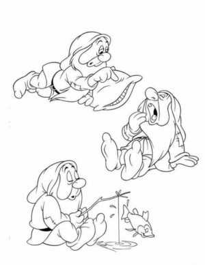 Disegno di Biancaneve e i sette nani da stampare e colorare 102