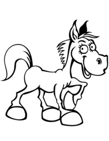 Disegno di cavallo da stampare e colorare 29