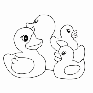 Disegno di papera da stampare e colorare 1