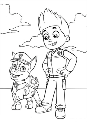 Disegno di Paw Patrol – Cane pompiere da stampare e colorare 40