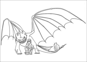 Disegno di Dragon Trainer da stampare e colorare 38