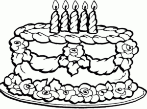 Disegno di compleanno da stampare e colorare 2