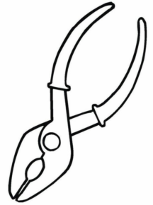 Disegno di utensile da lavoro da stampare e colorare 7