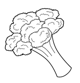 Disegno di broccolo da stampare e colorare