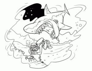 Disegno di squalo da stampare e colorare 36