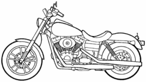 Disegno di moto da stampare e colorare 4