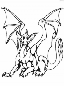Disegno di dragone da stampare e colorare 70